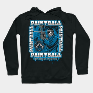 Paintball Player Blue Team Hoodie